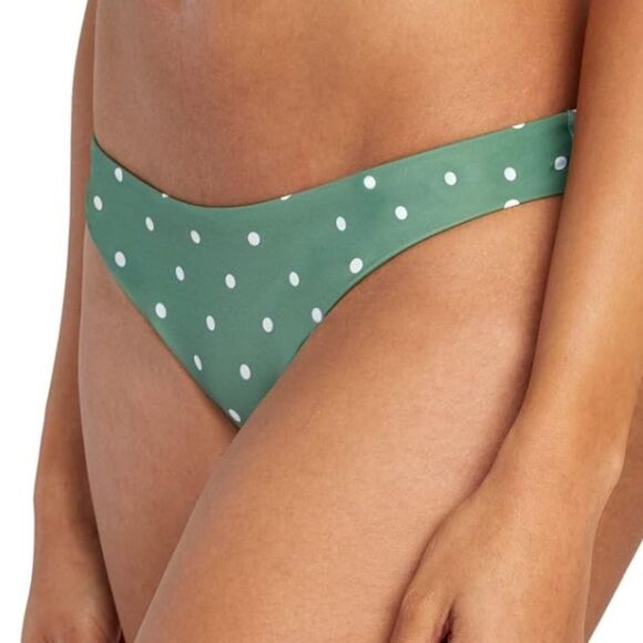 RVCA WOMEN’S LOW RISE MEDIUM COVERAGE HIPSTER BOTTOMS SIZE MEDIUM DARK IVY NWT - Picture 2 of 8